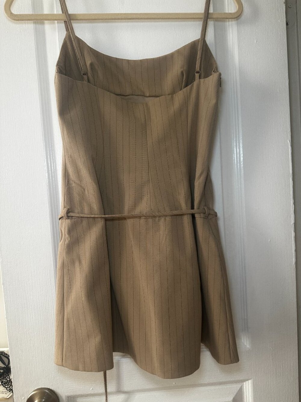 Zara Paris pinstriped SKORT MINI DRESS - XS - Picture 7 of 8